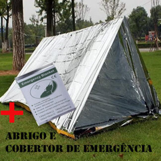 Conjunto Abrigo e Cobertor de emergência